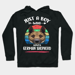 Just A Boy Who Loves German Shepherd Vintage Hoodie